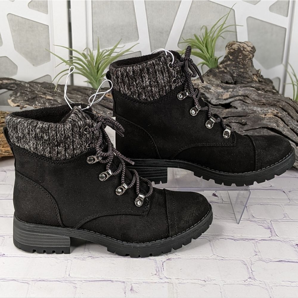 Universal Thread Danica Microsuede Lace-Up Boots - Picture 3 of 8